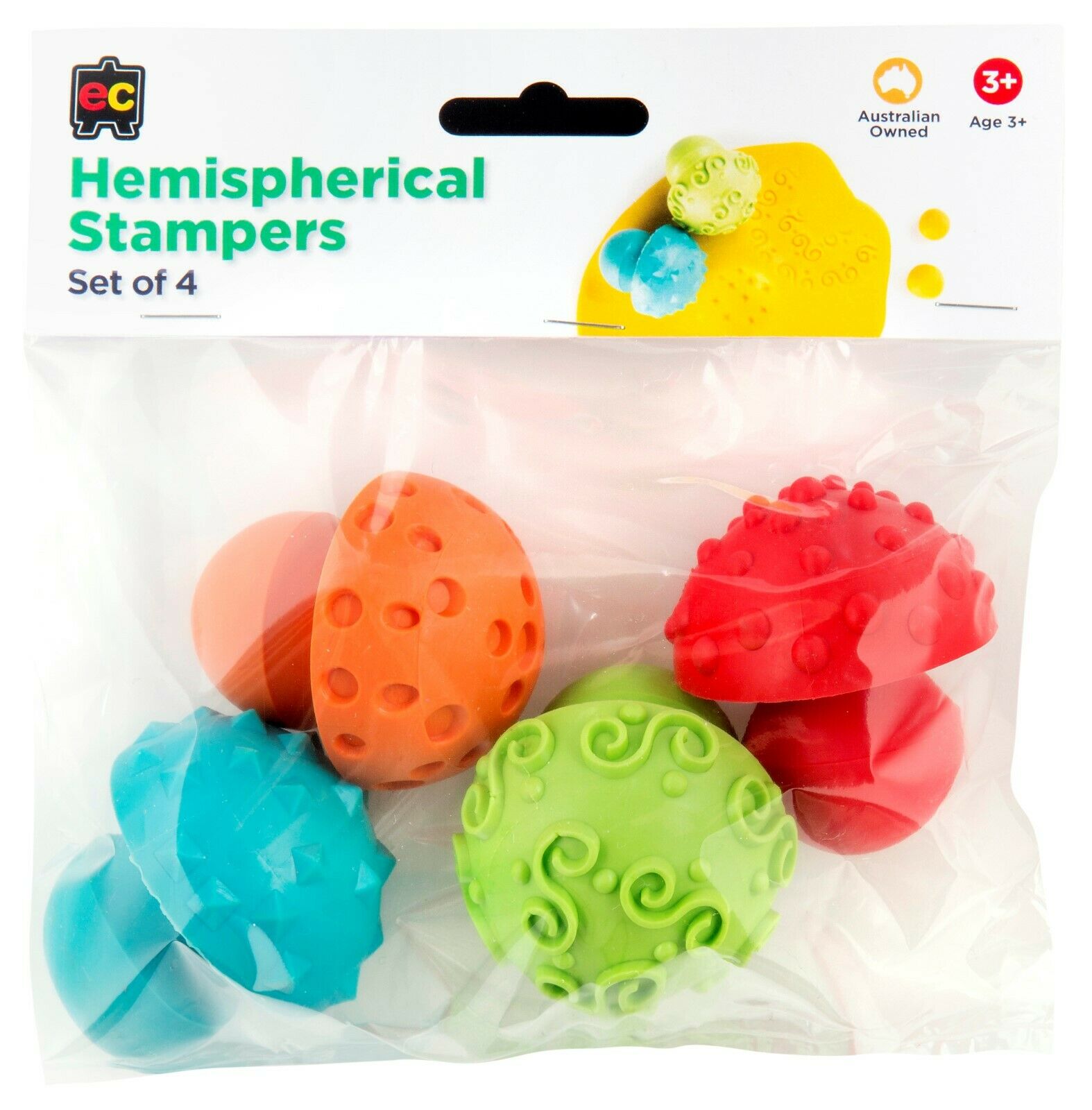 Dough & Paint Hemispherical Pattern Stampers Set 4 EC